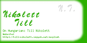 nikolett till business card